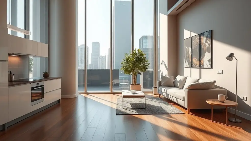 modern single living spaces